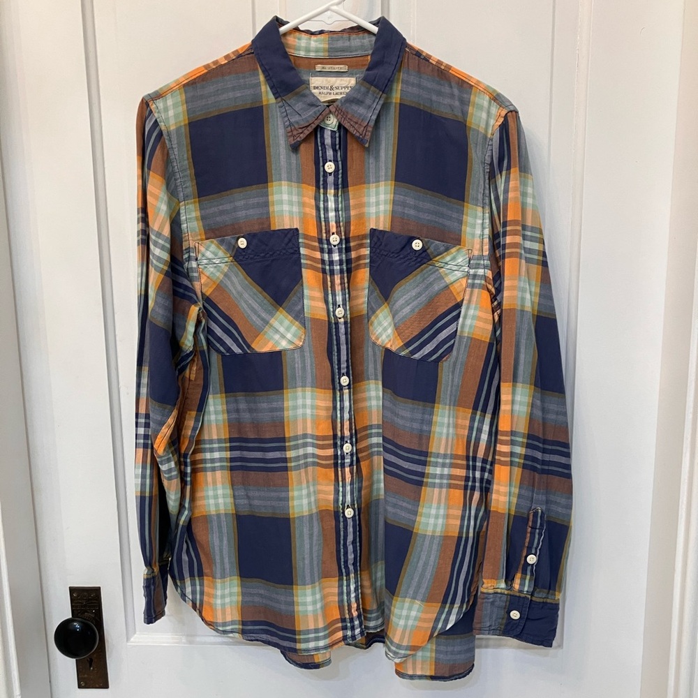 Ralph Lauren Denim & Supply Lightweight Plaid Button-Down Shirt XL